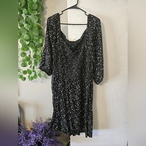 Elegant Black and White Women's Dress